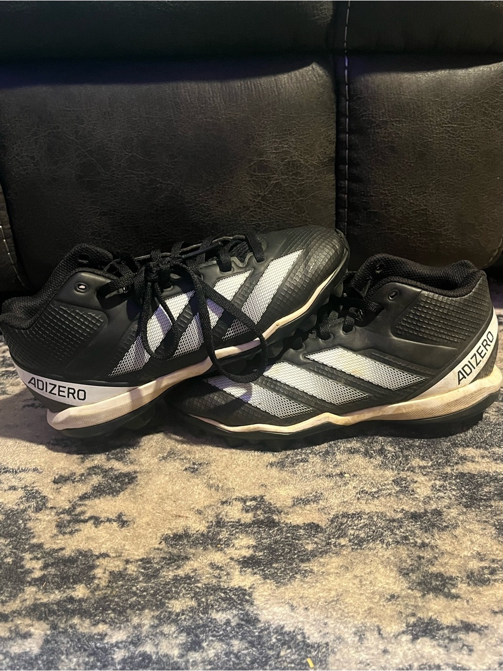 Adidas Adizero Impact.2 MD Football / Sports
Cleats - Black & White